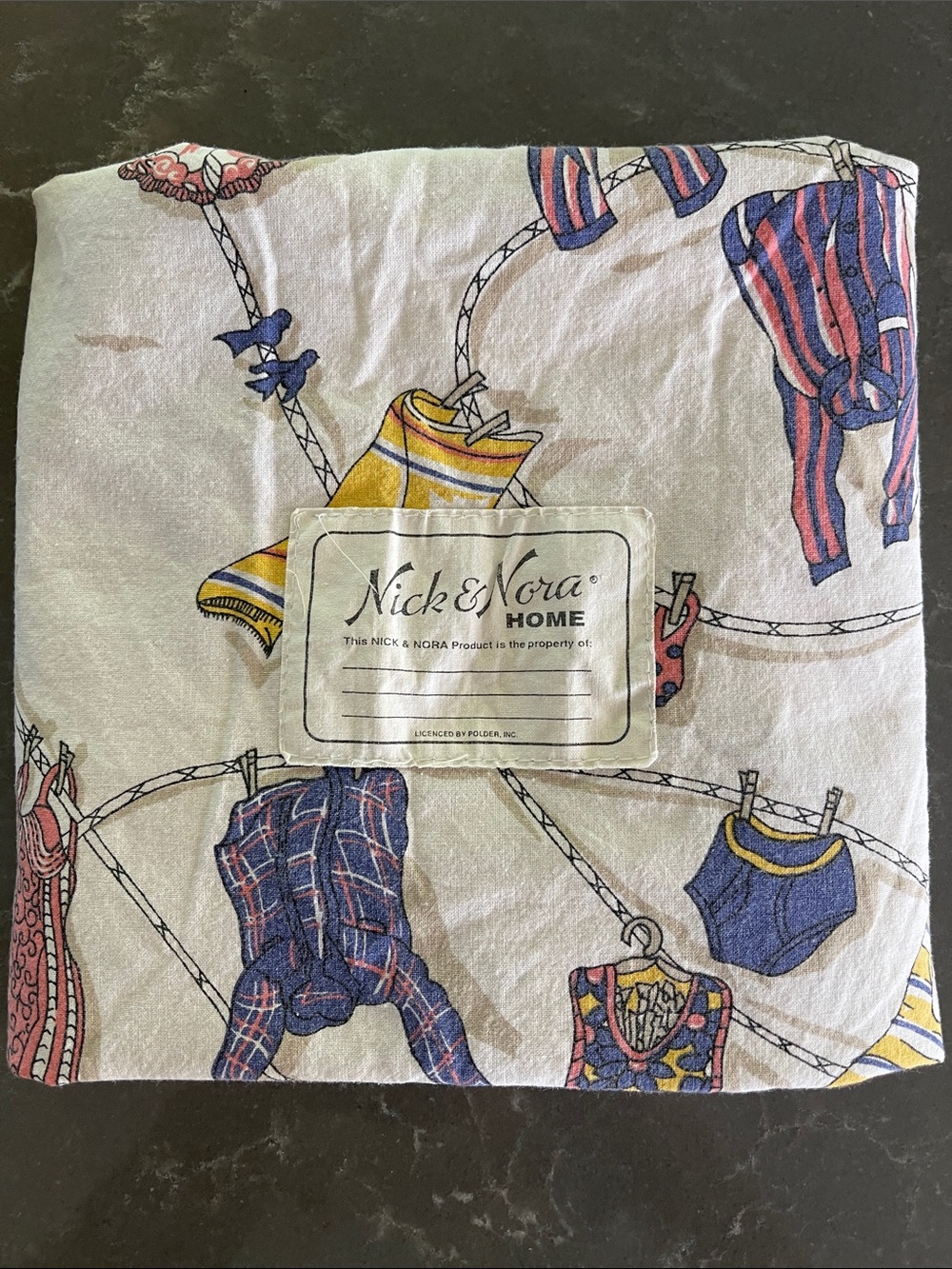 Nick & Nora Vintage Laundry Bag- Rare!